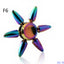 Gyro Hand Fidget Spinner Rainbow Colorful Anti-Anxiety Toy Zinc Alloy Hot Wheels (F6)