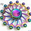 Gyro Hand Fidget Spinner Rainbow Colorful Anti-Anxiety Toy Zinc Alloy Hot Wheels (F2)