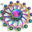 Gyro Hand Fidget Spinner Rainbow Colorful Anti-Anxiety Toy Zinc Alloy Hot Wheels (F2)